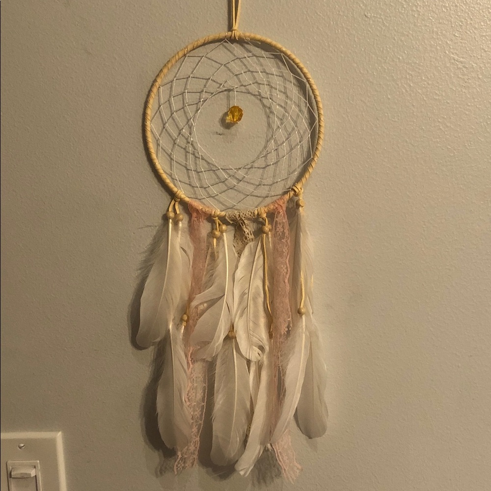 Elegant Cream and Pink Dreamcatcher